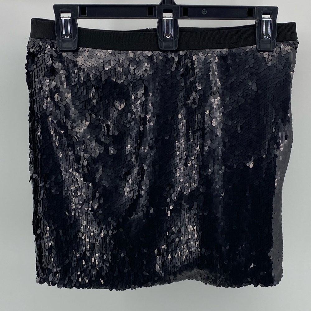 Charlotte Russe black sequin mini skirt size small